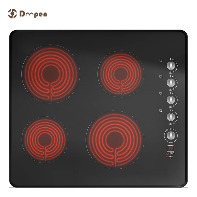 China Factory Tuya Smart Black 60cm Built-in Electric Cooker for Counter Top Choose the Appropriate Power Levels by Phone