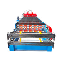 Machine de formage à froid automatique PLC pour tôles trapézoïdales ondulées à double couche, équipement de traitement de tôles de toiture métalliques