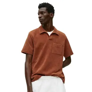 הסיטונאי באיכות גבוהה לוגו מותאם אישית חולצה mens מזדמנים רגיל ריק כותנה מסך הדפסה חולצת פולו עם כיס