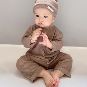 Gigoteuses pour nouveau-nés multicolores, <span class=keywords><strong>devant</strong></span> côtelé, <span class=keywords><strong>fermeture</strong></span> éclair, volants sur les fesses, pyjamas longs à manches longues pour bébés filles, combinaisons - Product Image 6