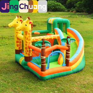 Château gonflable pour la maison, petit trampoline pour enfants, toboggan intérieur, mur d'escalade extérieur, château de jeu, matériau PVC - Product Image 1