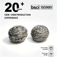 35G*6pcs Boule de nettoyage en métal pour cuisine, éponge spirale en acier inoxydable pour le nettoyage domestique