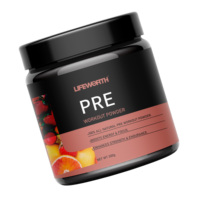 Poudre d'électrolytes Lifeworth pour adultes, pré-entraînement, énergie, acides aminés, BCAA, saveur fraise