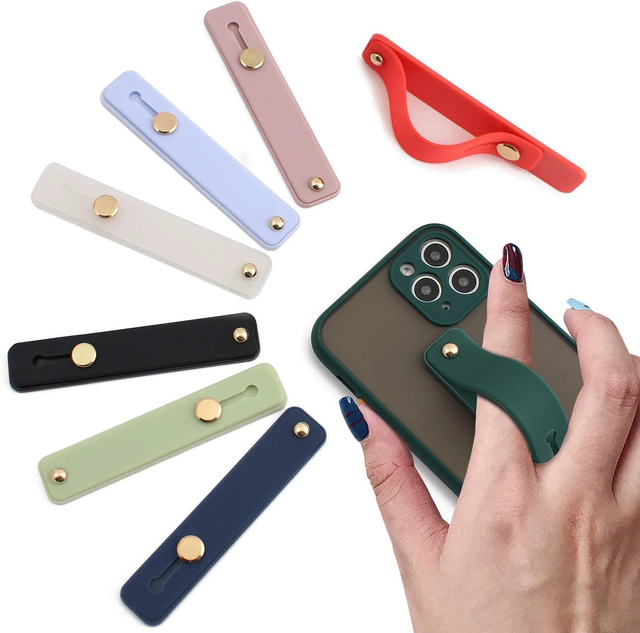 Ready Stock Multi Colors Universal Silicone Wristband Phone Holder Fashion Universal Lightweight Back Adhesive Finger Strap