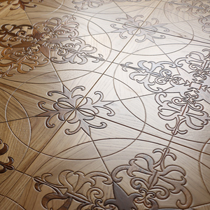 Pavimento in Legno con Design Artistico in Teak e Quercia, <span class=keywords><strong>Parquet</strong></span> Decorato a Motivi - Product Image 6