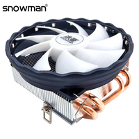 Ventilateur de refroidissement pour PC SNOWMAN 4 Heat Pipes 120mm PWM 4-Pin LED, radiateur silencieux pour processeur Intel LGA 1700/1200/1150/1151/1155/775 AM4
