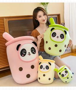 Coussin en peluche Boba Tea, tailles et saveurs variées (Taro, Matcha, <span class=keywords><strong>Fraise</strong></span>), jouet en peluche doux en forme de Bubble Tea, coton PP, décoration pour <span class=keywords><strong>la</strong></span> maison des enfants - Product Image 1