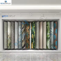 Étagère de présentation sur pied pour échantillons de papier peint mural en métal de haute qualité, personnalisable, taille sur mesure, publicité
