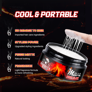 米国AU EU市場用バーバーサロン用クダーヘアワックスロングラスティングとストロングホールドヘアファイバークレイワックス - Product Image 6