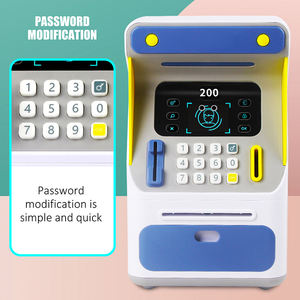 Hucha electrónica de reconocimiento facial de imitación para niños, máquina <span class=keywords><strong>ATM</strong></span>, caja de efectivo, juguete para niños, Rollo automático, ahorro de dinero - Product Image 3