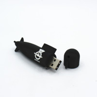 DZ-001 Flashdisk USB 3.0 Bentuk Kapal Selam Kartun Murah 16GB OEM 32GB Bentuk Kapal Perang PVC