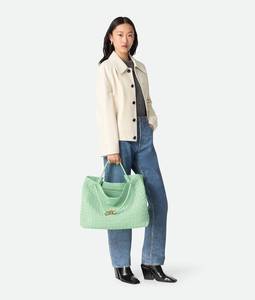 Montre mécanique de luxe pour homme Bottega BV, cuir véritable, motif losanges, excellente étanchéité, multifonctionnelle, avec poignée supérieure - Product Image 1