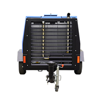 Compresseur d'air diesel mobile de 250 CFM en gros, 150 PSI, 10 bars, compresseur d'air à moteur diesel à vendre