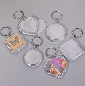 DIY Blank Clear Acrylic Photo Holder Keychain Custom Picture Insert <b>Keyring</b> for DIY Craft Projects and Bag Charms - Product Image 2