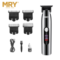 Cortadora de Pelo Profesional MRY para Hombre, Cuchilla en T de 0MM, Recargable, Impermeable, Máquina para Cortar el Cabello, Recortadora de Barba
