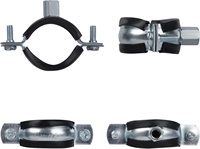 Robuste 4 pièces en fer galvanisé sangle de tuyau réglable anneau fendu support de tuyau pince support de plafond mural pour haute pression