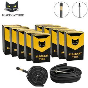 Chambre à air en caoutchouc butyle BLACK CAT pleine taille 700c 12-29 pouces pour vélo, valve Schrader <span class=keywords><strong>34</strong></span>/48/60mm, valve Presta - Product Image 1