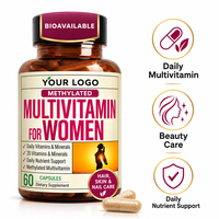 Fabricant de capsules de suppléments alimentaires multivitaminés méthylés pour femmes, marque privée OEM, vitamines, minéraux, nutrition quotidienne