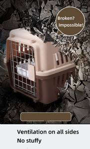 Chenils en plastique pour animaux de compagnie Porte en fil métallique en plastique roulant Caisse de voyage pour chien Approuvé par la compagnie aérienne Coque en plastique durable Transporteur pour animaux de compagnie - Product Image 4