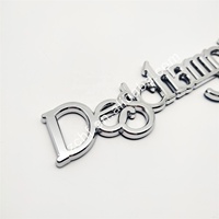 Personnalisé ABS voiture 3d chrome lettre autocollant emblèmes 3m colle adhésive voiture emblème badges