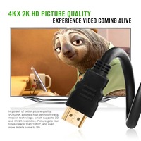 Kabel HDMI kecepatan tinggi, kabel HDMI kecepatan tinggi 1.4V 1080P HDTV pria KE pria 1080p 2K 3D 60FPS untuk HD TV LCD Laptop PS3 kabel komputer proyektor