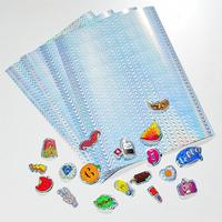 Papier autocollant en vinyle PVC holographique brillant en gros, rouleau Slti imprimable pour imprimante laser et jet d'encre