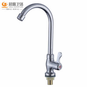 ก๊อกน้ำอ่างล้างหน้าแบบก้านเดี่ยว Chenlu 4 รูติดตั้งบนเคาน์เตอร์ สแตนเลส สำหรับน้ำเย็น - Product Image 2