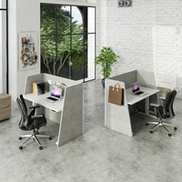 Bureau moderne à pied avec pied réglable, partition, en forme de cube, pour centres d'appels