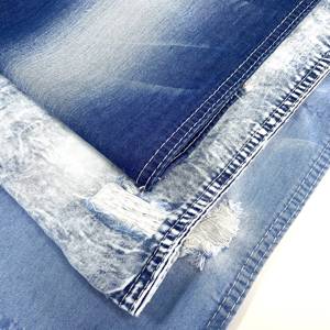 Jeans de mujer personalizados al por mayor, en índigo, blanco, con estampado, tela lavada, desgastada, encerada, vintage, de mezclilla elástica de algodón y spandex. - Product Image 3