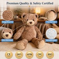 Peluche ours bouclé doux et mignon, jouet en peluche personnalisé pour la Saint-Valentin, jouet animal en peluche, compagnon pou