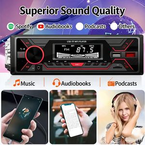Universal Car MP3 <b>Player</b> FM Radio <b>USB</b> TF Hi-Fi Audio with Remote Control Built in Microphone - Product Image 2