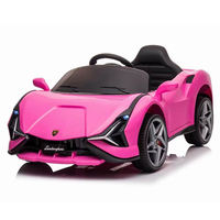 Répliques de haute qualité de la voiture électrique Lamborghini Sian pour enfants avec télécommande 2,4 GHz, voiture à pédales 12 V, voiture Lamborghini pour enfants