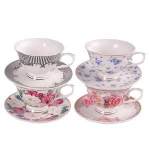 Offre Spéciale Formelle Vintage Tasse À Thé Et soucoupe Coffret tasse À Thé Avec Couvercle