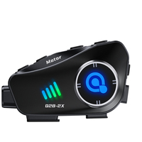 Talkie-walkie Bluetooth étanche IPX6 avec radio FM, éclairage LED, partage de musique multi-scènes, portée de 500 mètres, jusqu'à 3 heures d'autonomie