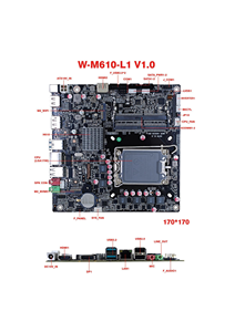 Personalizado Logotipo de arranque propio mejor calidad H610 Chipset 12th/13th LGA1700 CPU DDR4 3200MHZ Puerto DP 17*17 placa principal para PC AIO - Product Image 2