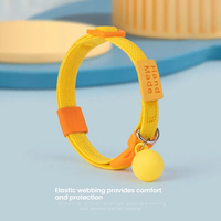 Collier élastique pour chat, boule macaron, réglable, boucle de sécurité, pour petits chiens et chats, collier coloré d'été, 21-32cm, 9g