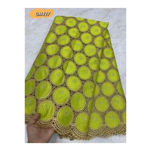 Encaje Stones 2023 Nuevo Diseño con Alto Volumen de Ventas, Encaje Bordado Nigeriano al por Mayor de China con <span class=keywords><strong>Agujeros</strong></span> - Product Image 1