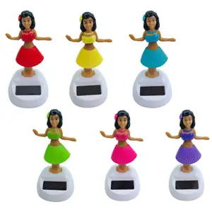 Heißer Verkauf Solar Schaukel puppe Spielzeug Auto Raum dekoration tanzen Ornamente Strand Mädchen Solar Spielzeug
