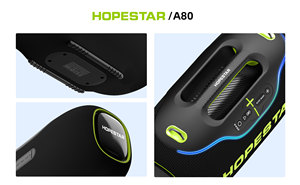 Loa di động HOPE <span class=keywords><strong>STAR</strong></span> A80 350W, không dây, chống nước IPX6, thời lượng pin 24 giờ, tích hợp sạc dự phòng, hỗ trợ TWS/USB/TF/AUX/Karaoke, lý tưởng cho cắm trại - Product Image 4