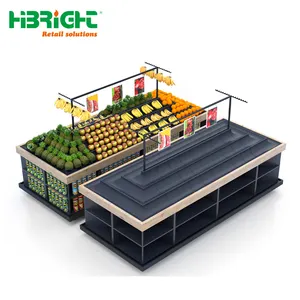 new design heavy duty grocery store supermarket stand vegetable fruit display racks