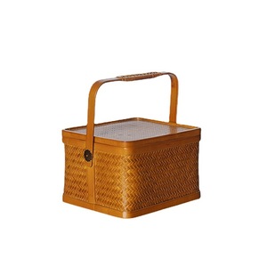 <b>Bamboo</b> Woven Basket Rectangle Food <b>Container</b> Storage Kitchen Home Use Sh-9021 - Product Image 5