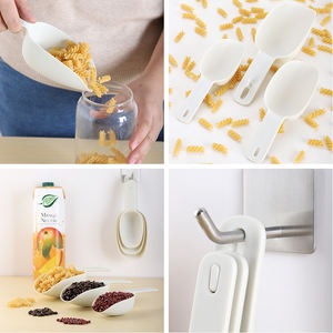 Juego de cucharas de barra de plástico multiusos de 3 piezas, <span class=keywords><strong>pala</strong></span> para servir alimentos secos para frijoles, dulces, cucharas de hielo para cocina, uso doméstico - Product Image 5