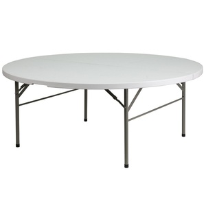 Round Folding <b>Outdoor</b> <b>Table</b> White <b>Plastic</b> Banquet Event <b>Table</b> for Wedding Party wholesale - Product Image 1