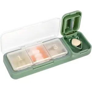 Pill Storage Cases with Cutter Convenient Pill Box for Secure and Easy Pill Management