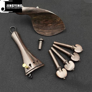 2024 סט אביזרי כינור מוסיקה של ג'ינג'ינג, משענת סנטר כינור+ ברגים לשענת סנטר+ כוונון עדין+ פגים+ סיכות קצה+ ציצית זנב - Product Image 3