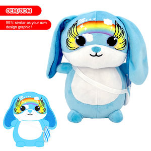 EN71 personalizado primavera Pascua púrpura Fuzzy Bunny Plushie Animal de peluche conejo de peluche juguete para regalo para chico hora de acostarse amigo con oreja flexible - Product Image 6
