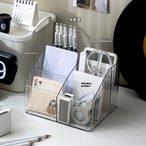 Đa-Ngăn Lưu Trữ Trong Suốt Hộp Cho Văn Phòng Bàn Đơn Giản Tổ Chức Cho Văn Phòng Phẩm Bút Mỹ Phẩm Son Môi Chăm Sóc Da - Product Image 2