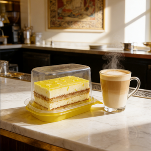 Boîte à gâteau au chocolat Emballage individuel Mini dessert Pain Confiserie Emballage Tranche de <span class=keywords><strong>brownie</strong></span> <span class=keywords><strong>Mousse</strong></span> au chocolat Boîte à gâteau avec couvercle transparent - Product Image 4