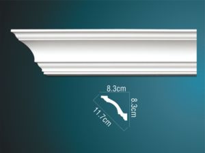 Châu Âu Polyurethane ván chân tường ván chân tường cornice khuôn dễ dàng cài đặt nội thất trang trí không thấm nước Trắng nhựa biệt thự - Product Image 2