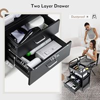 Chariot de salon de coiffure à 4 niveaux Chariot OEM personnalisable avec tiroirs pour beauté et esthéticienne Table d'appoint roulante à roulettes